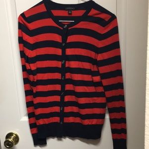 Ann Taylor Striped Cardigan